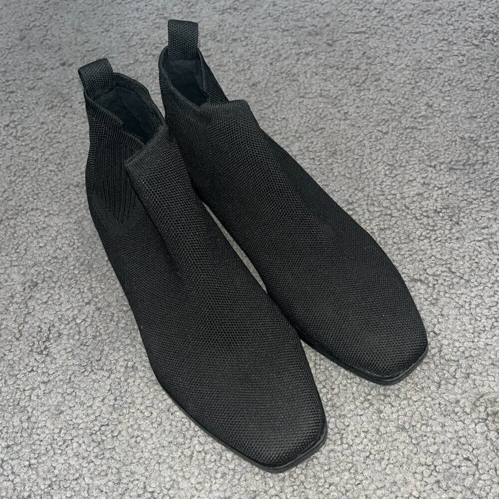 VIVAIA SQUARE TOE ANKLE RYAN PRO WATER-REPELLENT BOOTS -BLACK - EUC - 41.5
